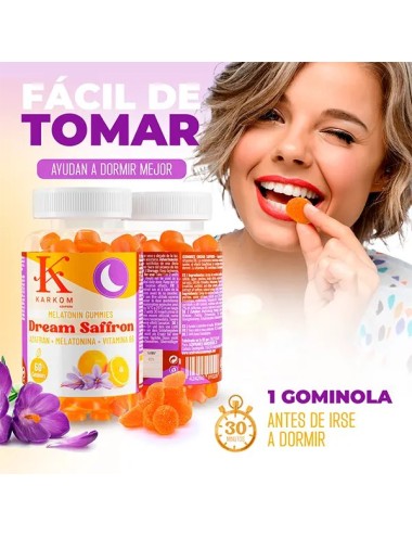 Gummies with saffron, metatonin and vitamin B6