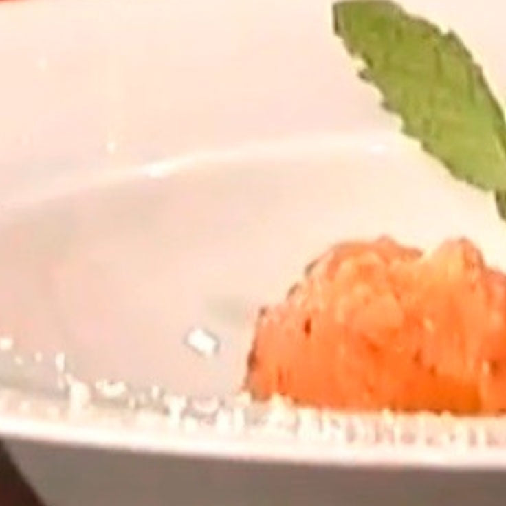 Granizado de naranja y frambuesas