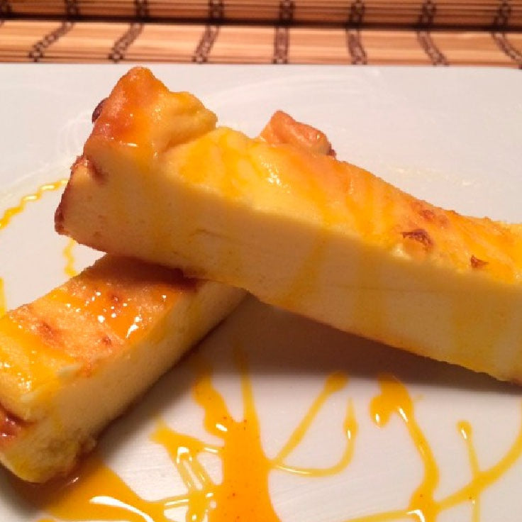 Tarta de queso y miel con azafrán